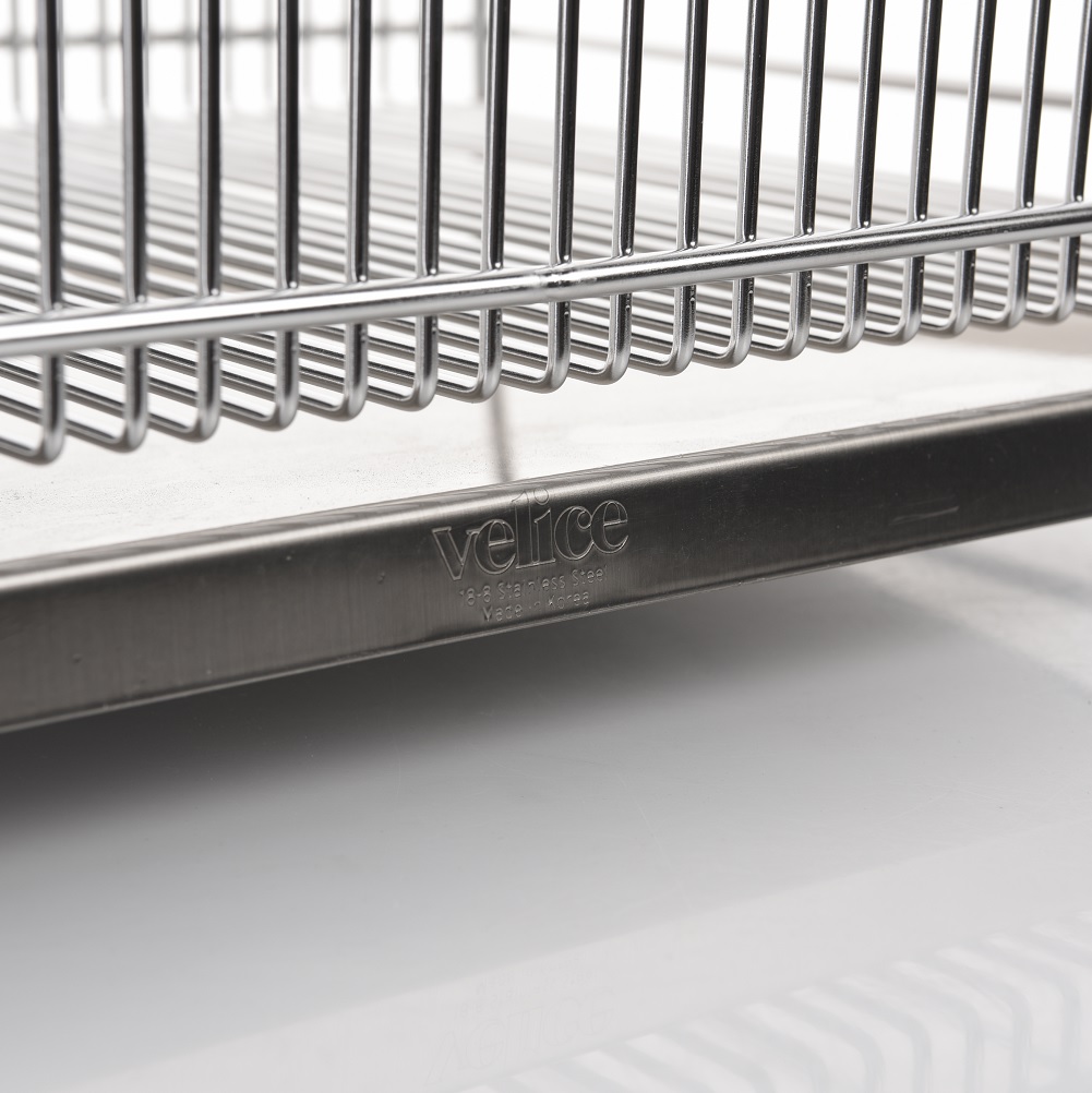 벨리체 304(18-8) 올 스텐 물빠짐 2단 세로형 그릇 설거지 식기건조대 대형