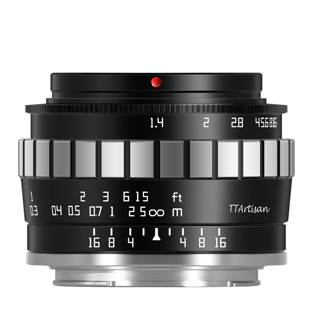 티티아티산 23mm F1.4 후지필름 X마운트 APS-C 렌즈 블랙실버 - 상품 이미지