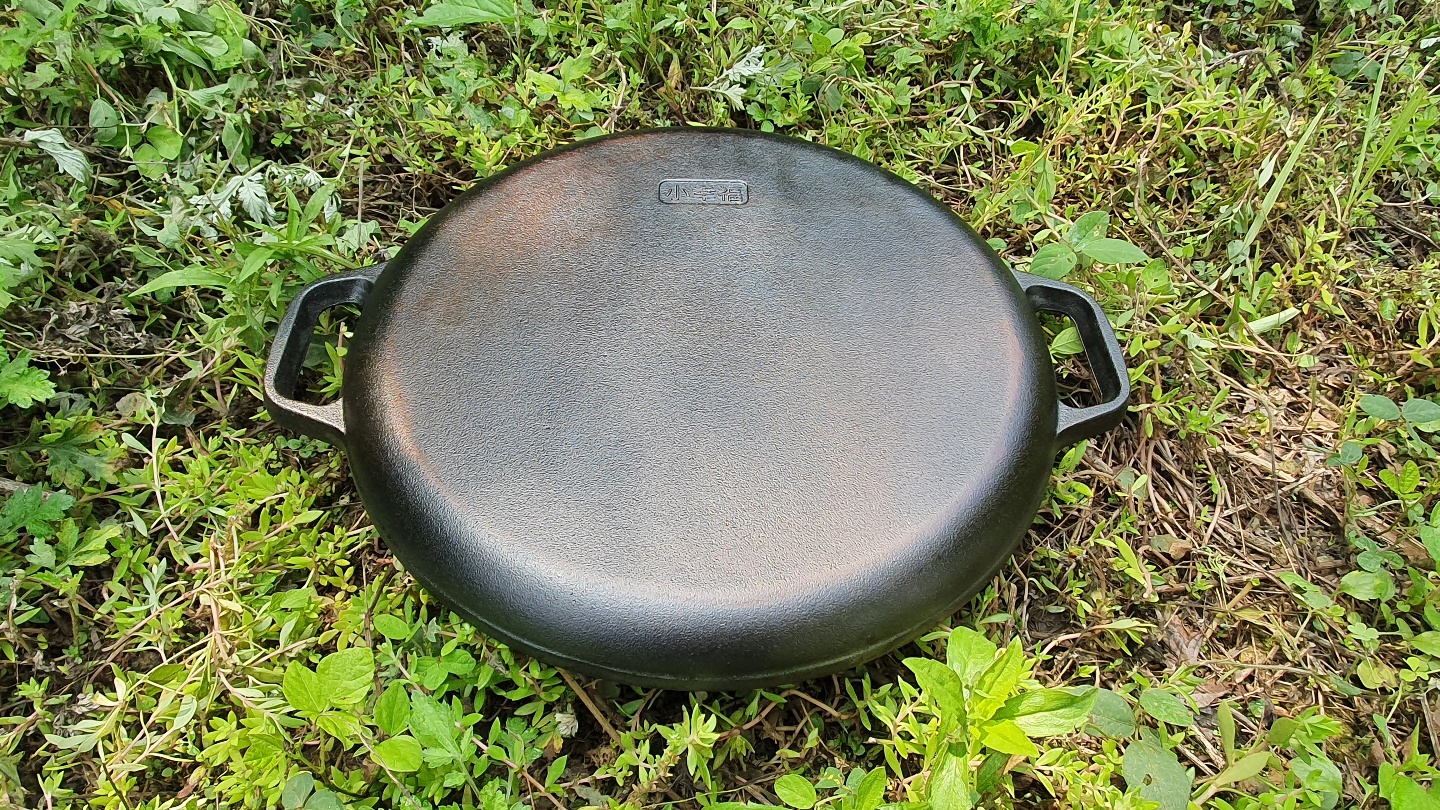 무쇠아저씨 무쇠프라이팬 캠핑팬 고기팬 그리들 사이즈 30cm - 상세 이미지 5
