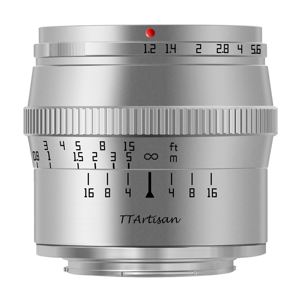 티티아티산 50mm F1.2 후지필름 X마운트 렌즈 실버 TTArtisan - 상품 이미지