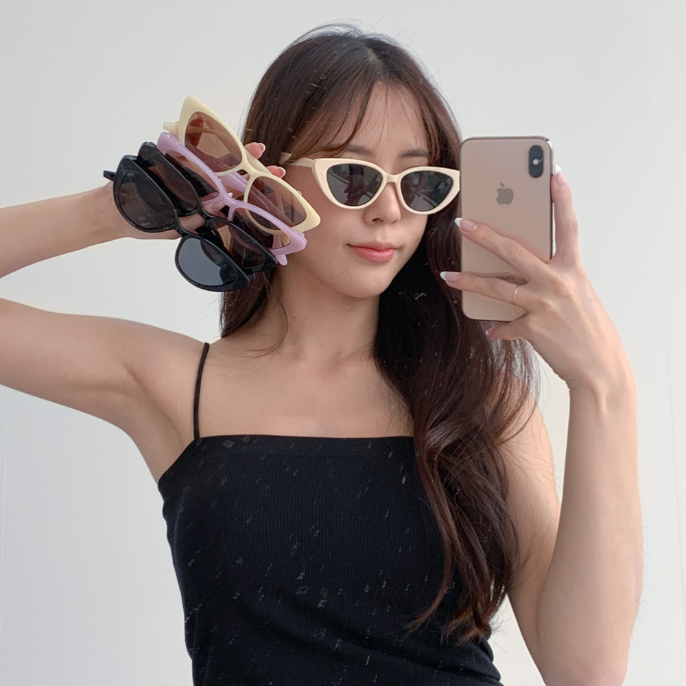 [1+1/당일출고] 세리 라운딩 y2k 흠뻑쇼 워터밤 캣츠아이 선글라스 5color 상세 이미지 10