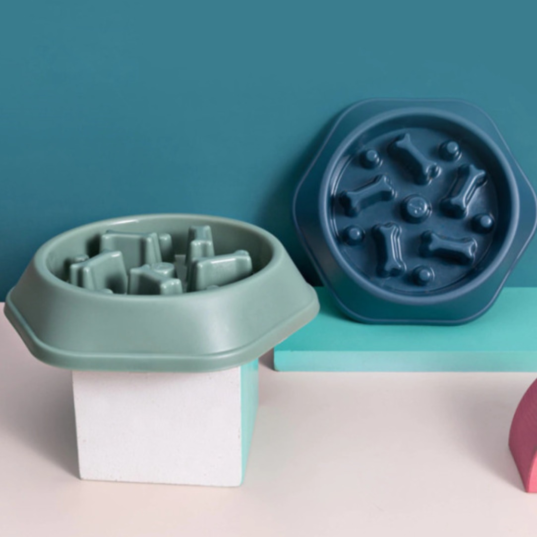 고양이 강아지 슬로우 식기 급체 방지 식기 반려견 슬로우 피더