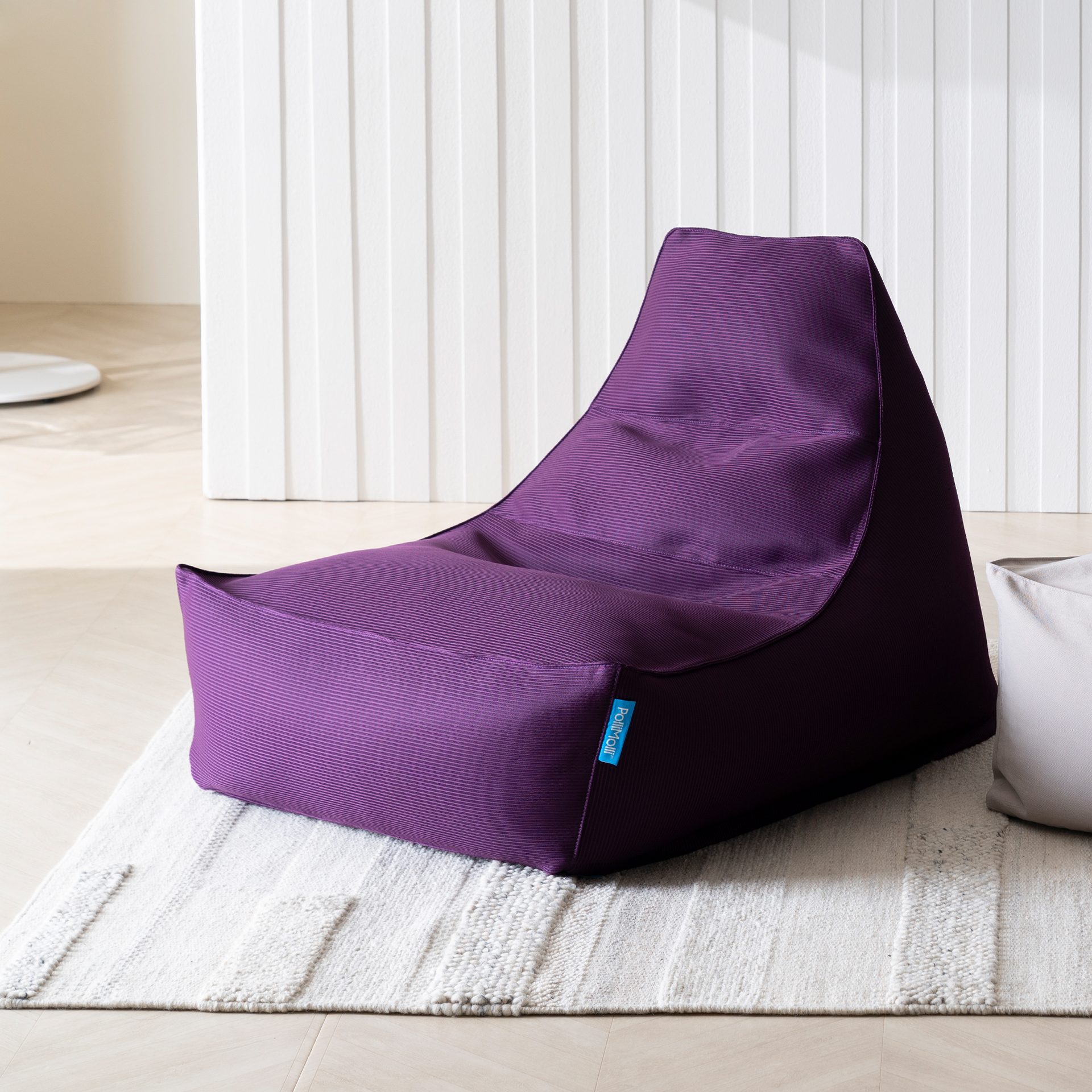 폴리몰리 빈백소파 1인용 802A 좌식 쇼파 쿠션, 세인트퍼플 (메시속커버, 선택안함)