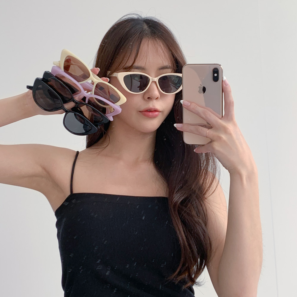 [1+1/당일출고] 세리 라운딩 y2k 흠뻑쇼 워터밤 캣츠아이 선글라스 5color 상세 이미지 9