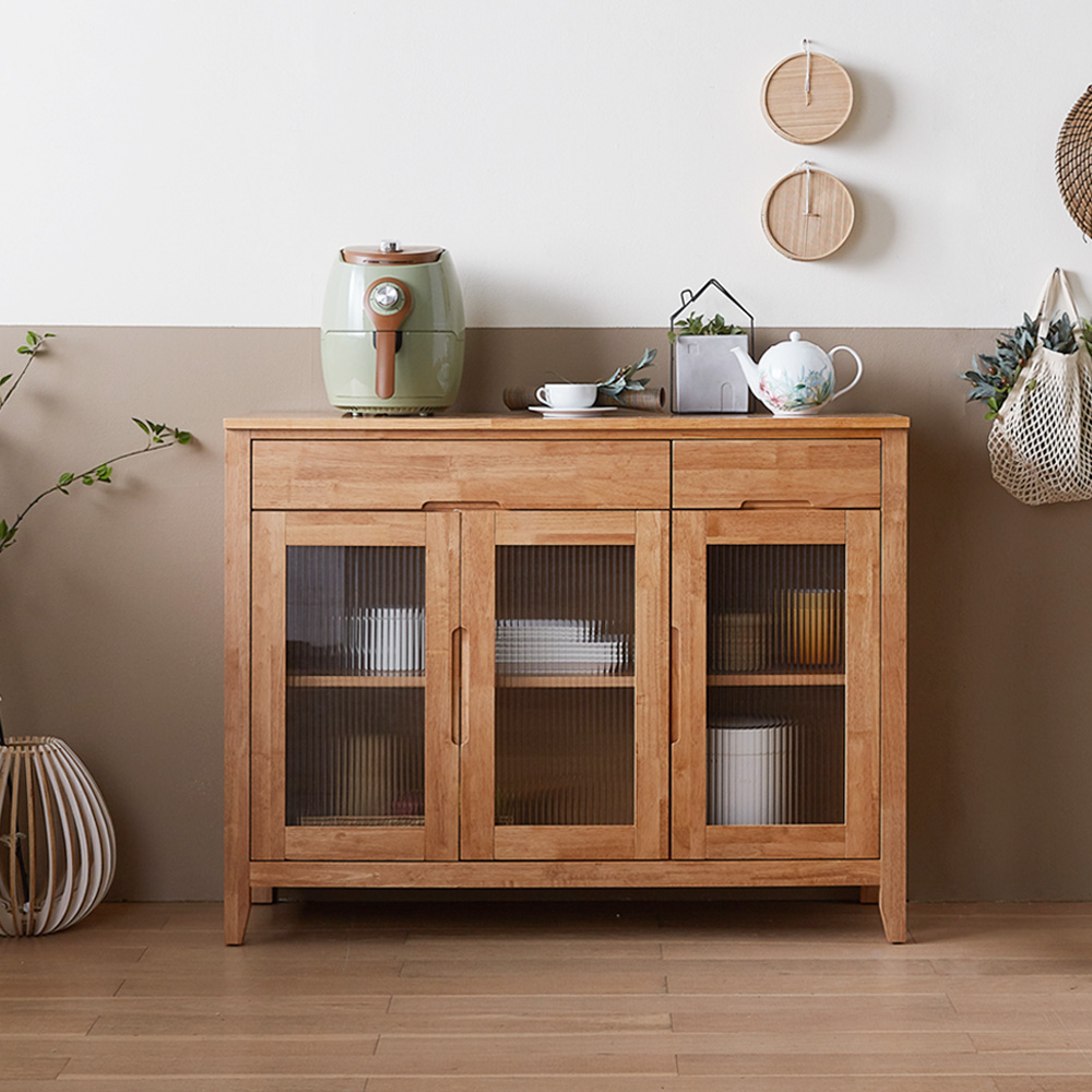 홀튼 홈카페수납장 원목 주방 홈카페장 그릇 장식장 커피머신선반 1200x400x930mm, 2단, 네추럴