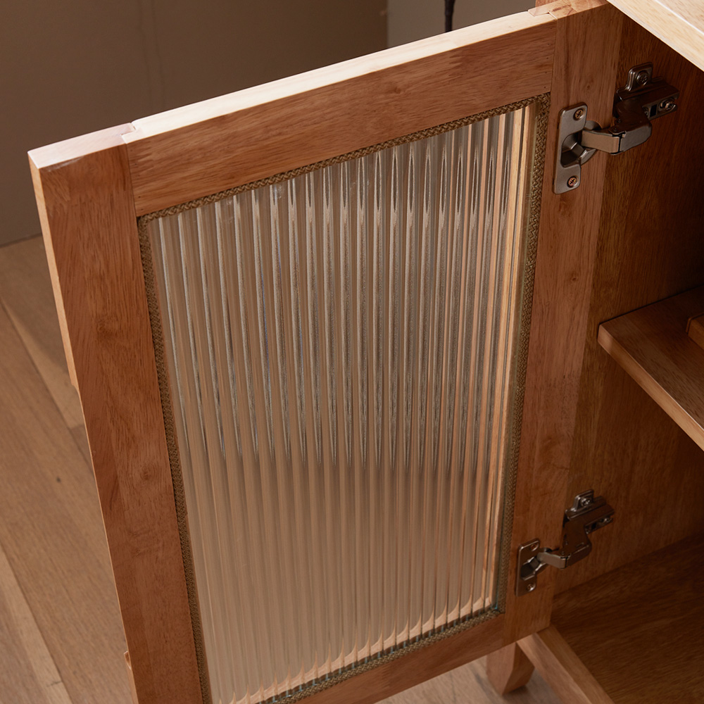 홀튼 홈카페수납장 원목 주방 홈카페장 그릇 장식장 커피머신선반 1200x400x930mm, 2단, 네추럴