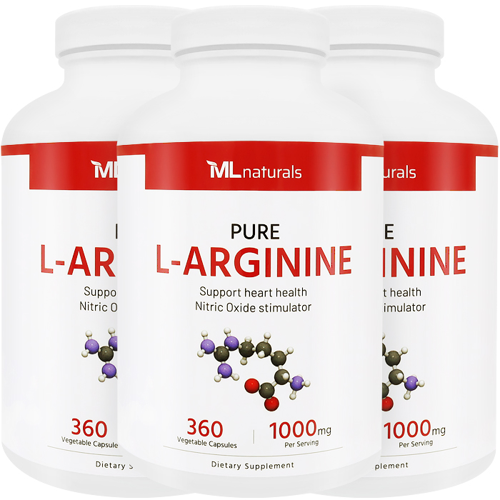 마이라이프 내추럴스 엘 아르기닌 L아르기닌 1000mg 알약 360캡슐, 3개 제품 이미지