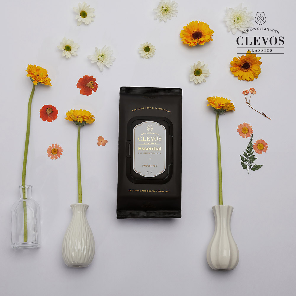 클레보스 두꺼운 아기 아기용 물티슈 20팩 유아 신생아 베이비 엠보싱 에센셜 블랙 70매