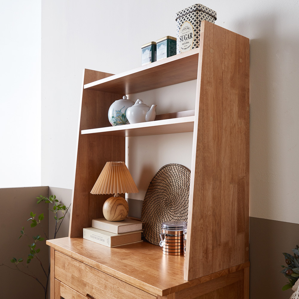 홀튼 원목 홈카페장 주방 선반 그릇장 상부장 800x300x800mm, 2단, 네추럴
