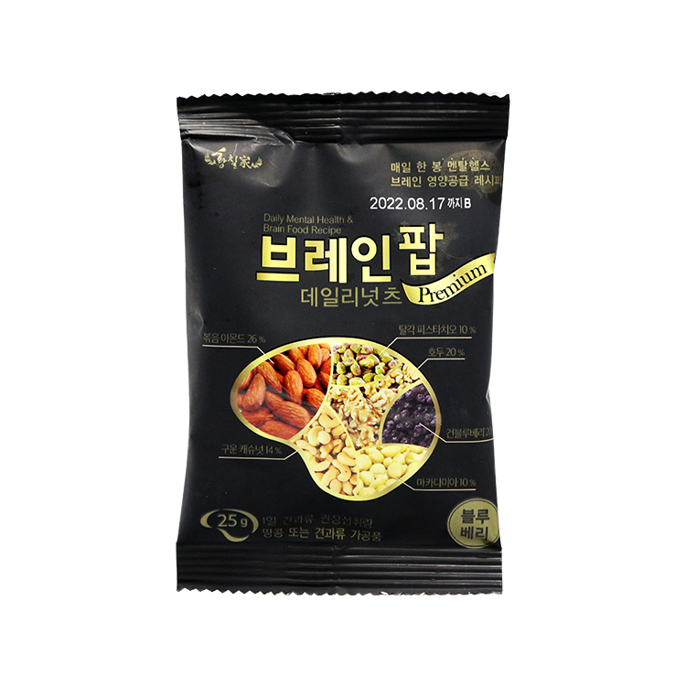 브레인팝 데일리넛츠 블루베리 25개입 하루견과 견과류믹스 개별포장 건강간식 - 상세 이미지 3