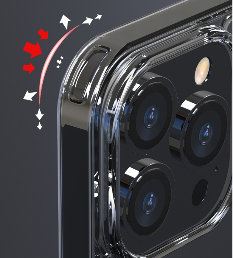 변색방지 범퍼 클리어 초경량 강화유리 케이스 투명, 아이폰13 미니 - 상세 이미지 4
