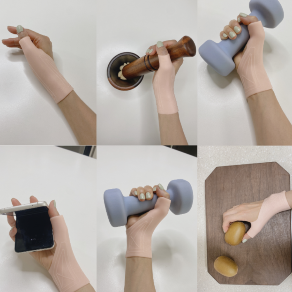 실리콘 손목보호대 방수 얇은 손목보호대 밴드 산모 아대 터널증후군 건초염 엄지 골프 헬스 이미지 4