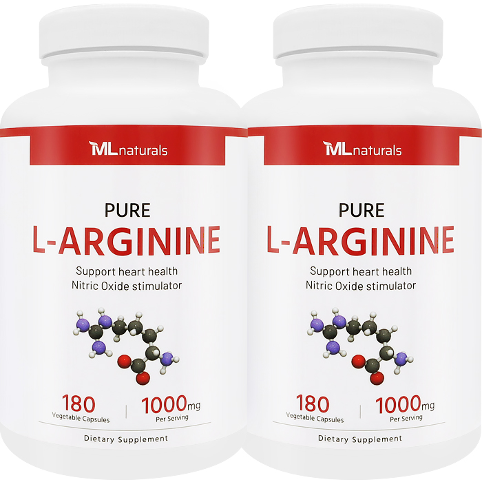 마이라이프내추럴스 엘 아르기닌 L아르기닌 1000mg 알약 180캡슐, 2개 - 메인 이미지