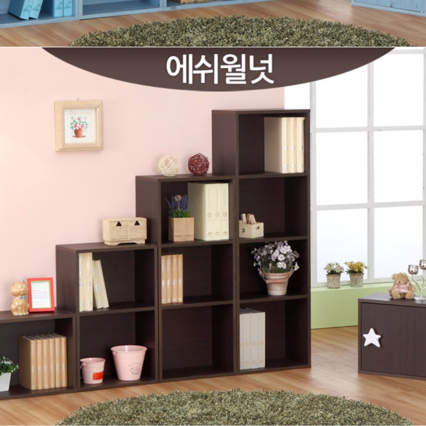 모듈 책장 시스템 맞춤 책장 수납함 작은 좁은 슬림 책장 - 상세 이미지 4