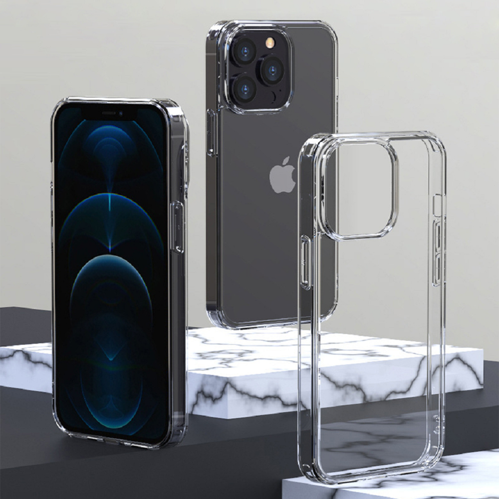 변색방지 범퍼 클리어 초경량 강화유리 케이스 투명, 아이폰13 미니 - 상품 이미지