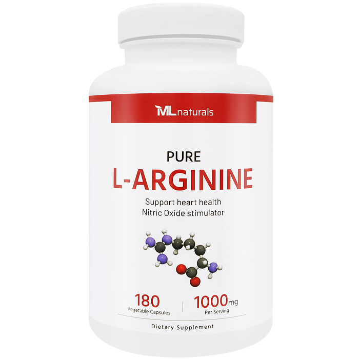 마이라이프내추럴스 엘 아르기닌 L아르기닌 1000mg 알약 180캡슐, 1개 - 메인 이미지