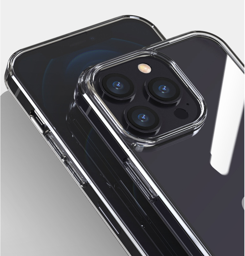 변색방지 범퍼 클리어 초경량 강화유리 케이스 투명, 아이폰13 미니 - 상세 이미지 3