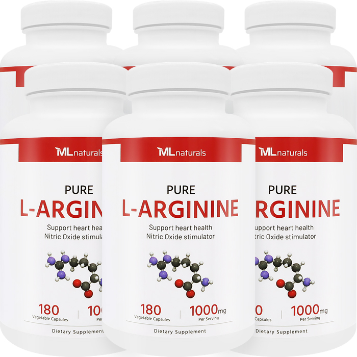마이라이프내추럴스 엘 아르기닌 L아르기닌 1000mg 알약 180캡슐, 6개 - 메인 이미지