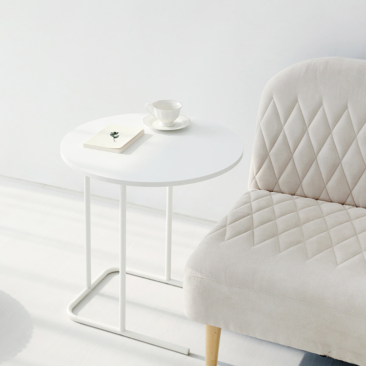 쇼파 침대옆 간이테이블 미니 철제 보조 사이드테이블 쇼파 원형 협탁