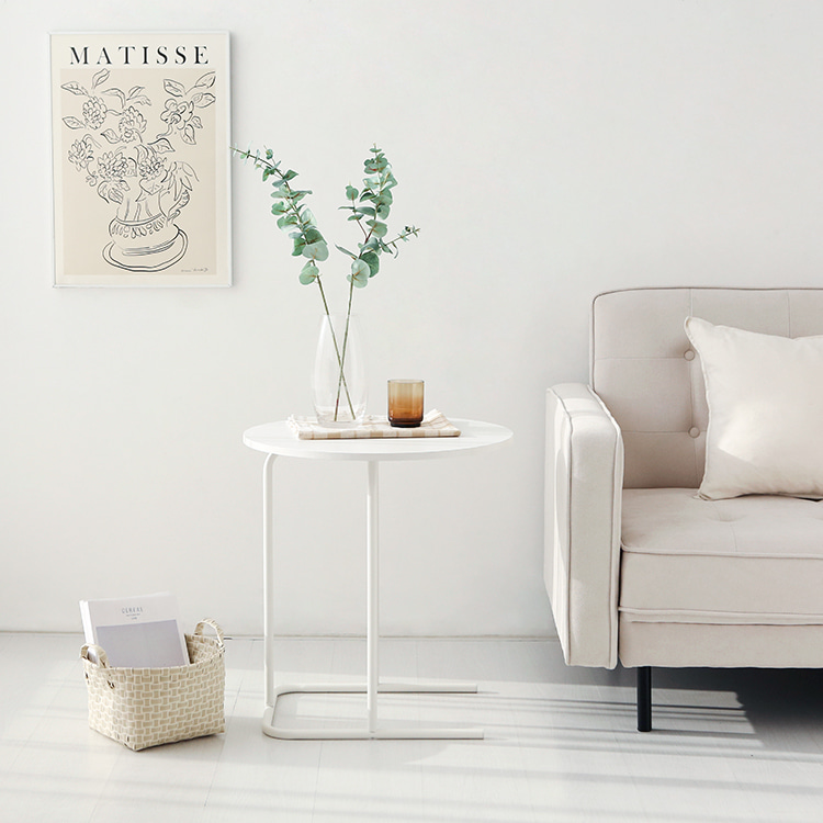 쇼파 침대옆 간이테이블 미니 철제 보조 사이드테이블 쇼파 원형 협탁