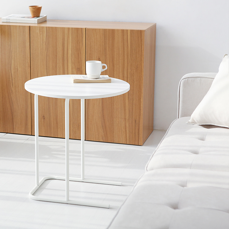 쇼파 침대옆 간이테이블 미니 철제 보조 사이드테이블 쇼파 원형 협탁