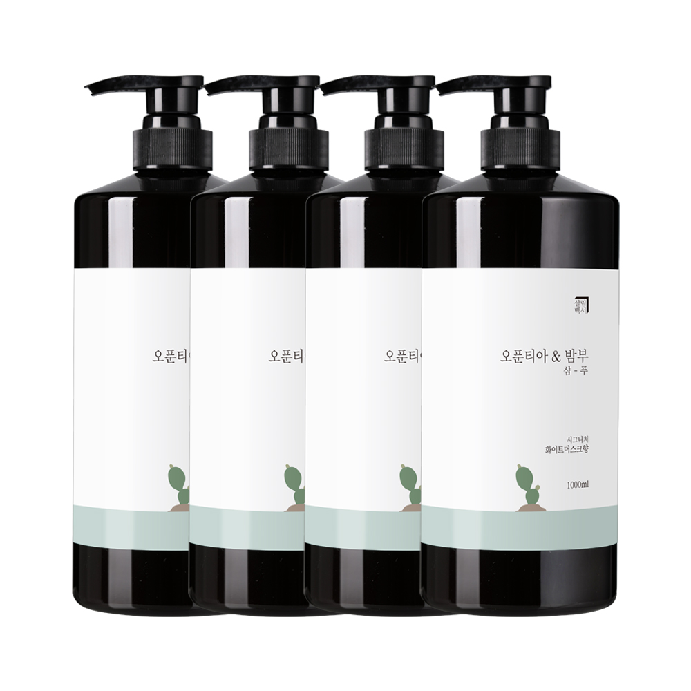 3+1 살림백서 대용량 샴푸 1000ml 약산성 천연지수81% 비듬 민감성 베이비향 지성