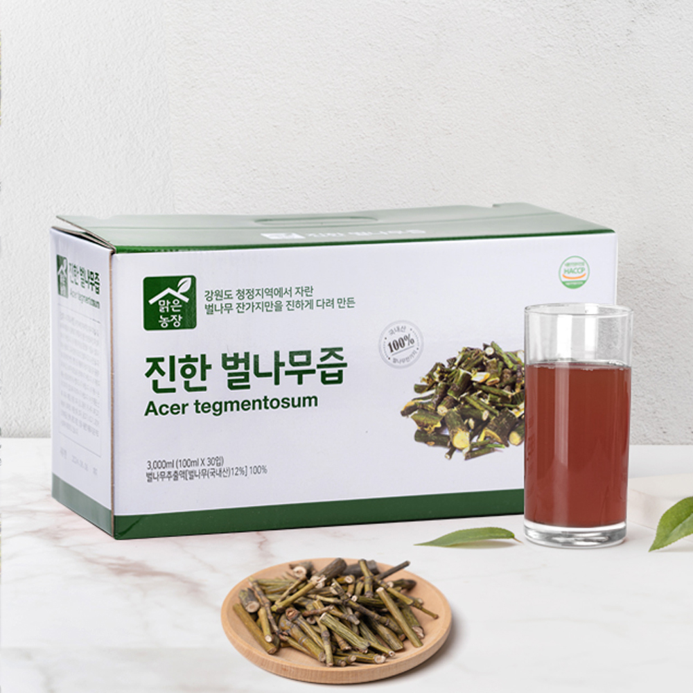 [한정특가]맑은농장 진한 벌나무 즙 100ml x 30개입 국내산 벌나무 진액 잔가지만 사용 이미지 7