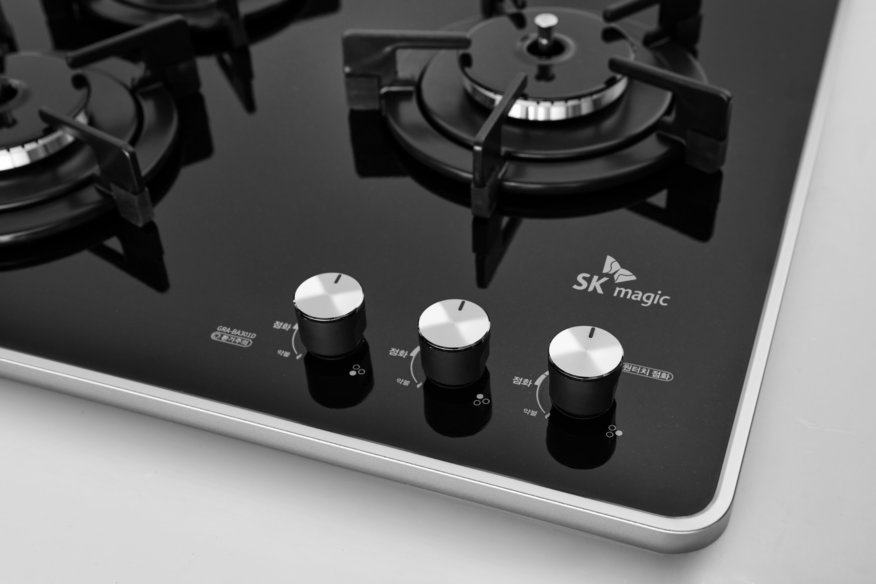 나비엔매직 빌트인 블랙펄 가스쿡탑 레인지 전지식 560x440 GRB6103PDBL LPG