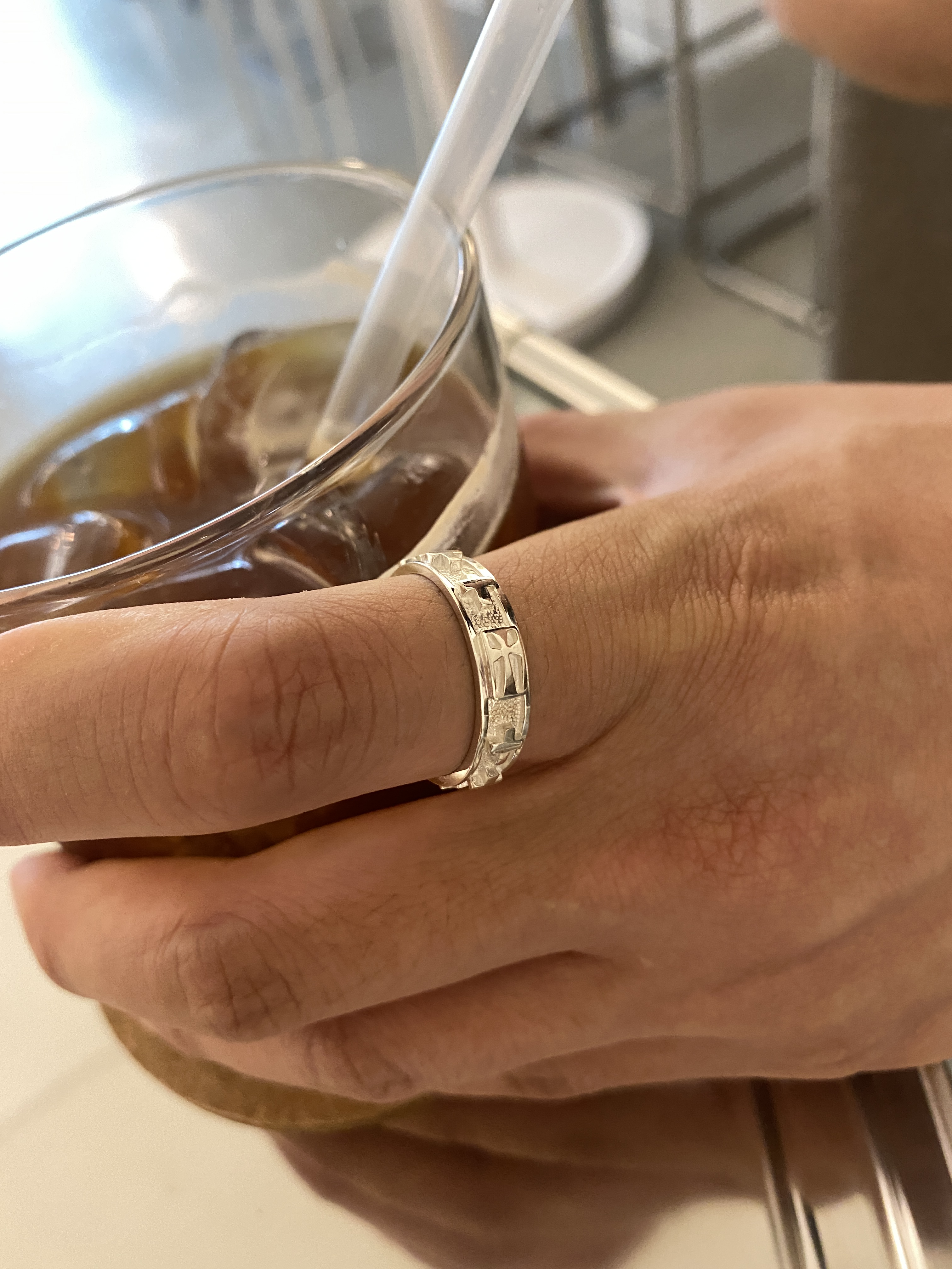 남자 은 묵주반지 명동성당 무회전 첫영성체 커플 묵주