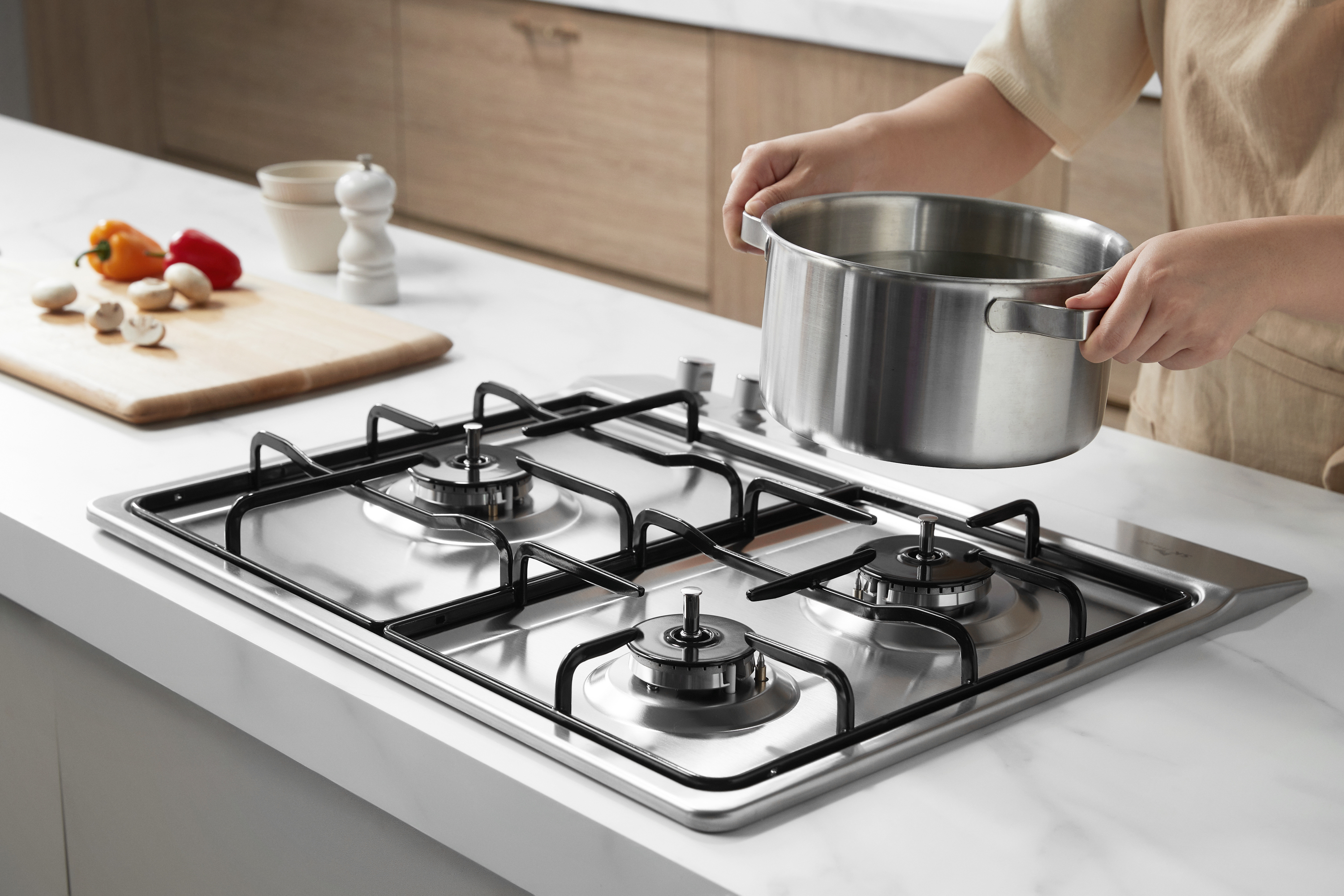 나비엔매직 빌트인 가스 쿡탑 레인지 코드식 560x480 GRB3203PASS LPG