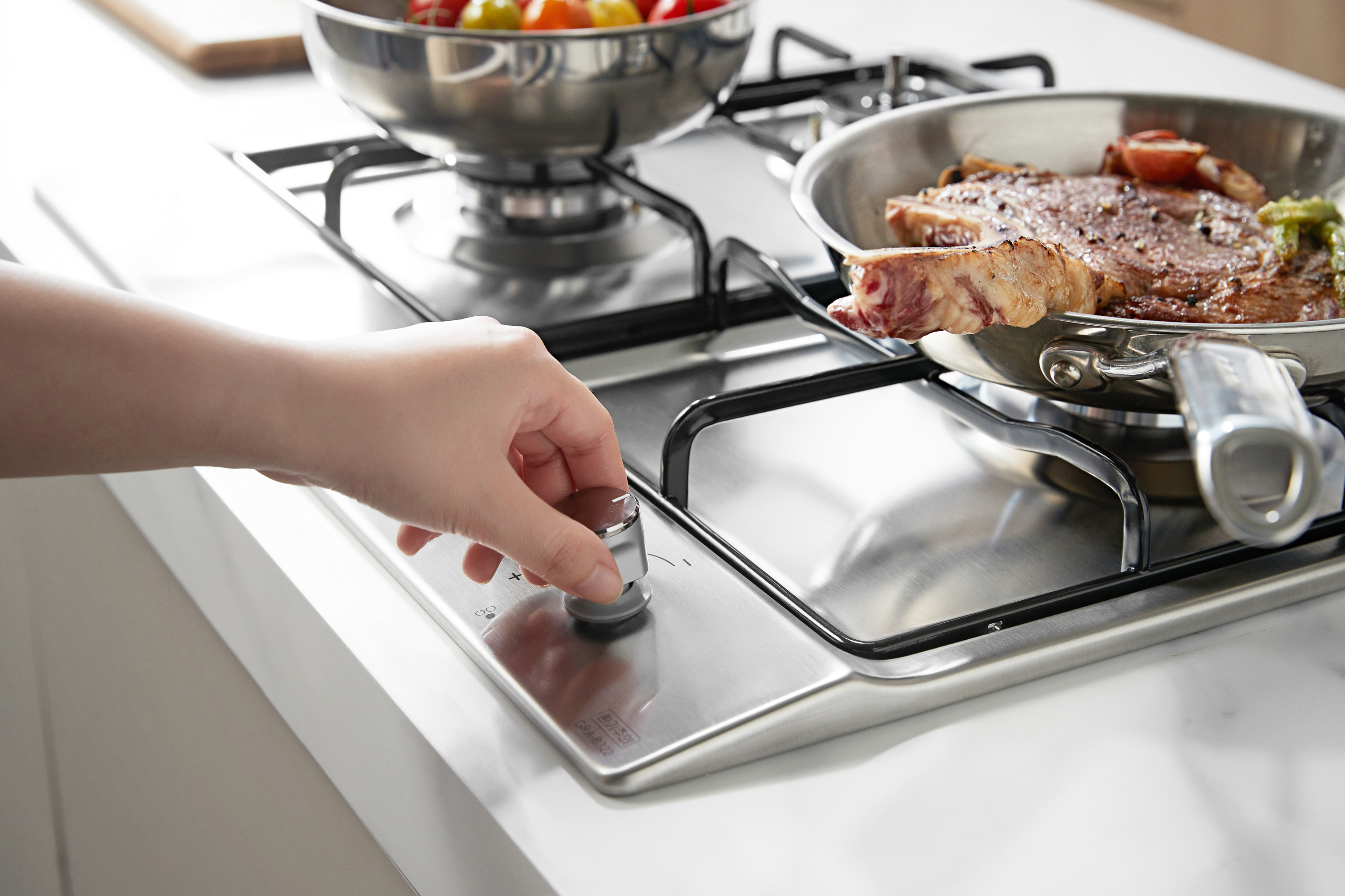 나비엔매직 빌트인 가스 쿡탑 레인지 코드식 560x480 GRB3203PASS LPG