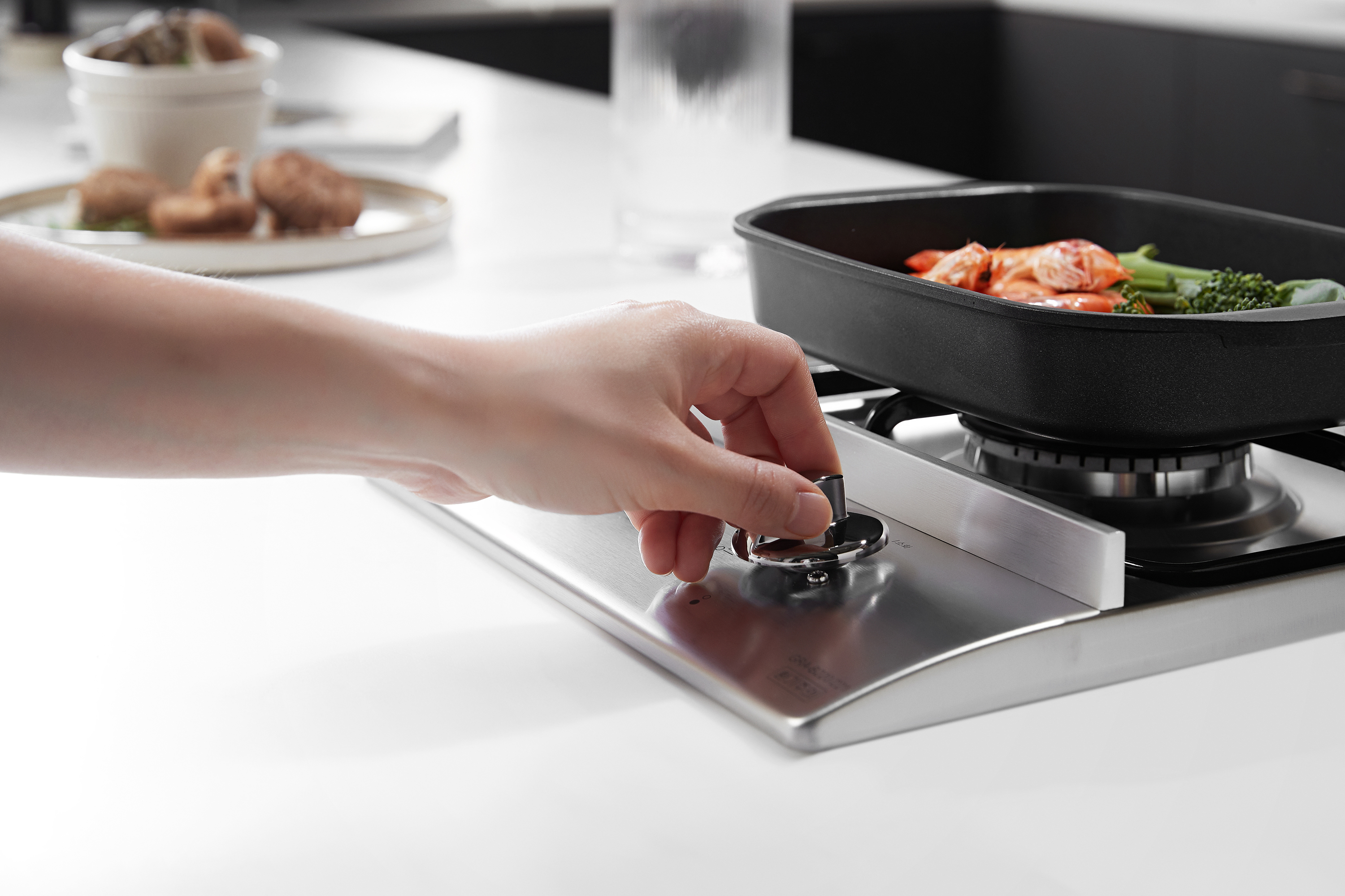 나비엔매직 빌트인 가스 쿡탑 레인지 전지식 265x485 GRB1102PDSS LPG