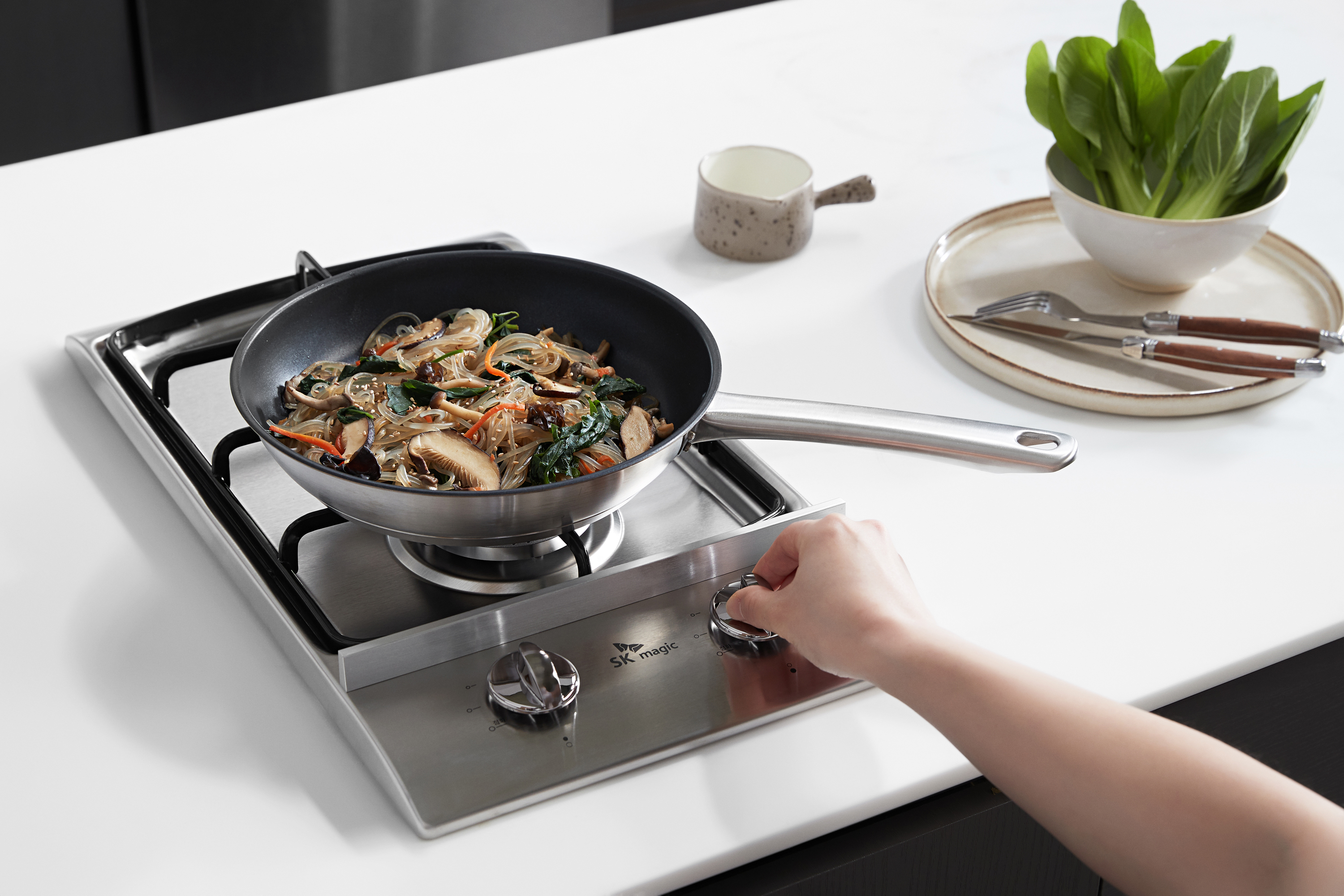 나비엔매직 빌트인 가스 쿡탑 레인지 전기코드식 265x485 GRB1002NASS LNG