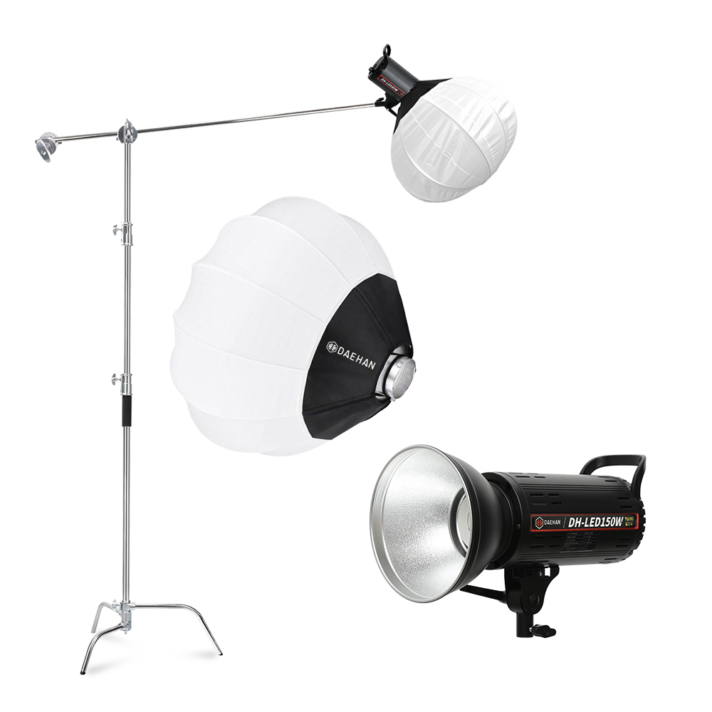 젬볼 소프트박스 붐스탠드 사진촬영 조명 썬빔150w 세트