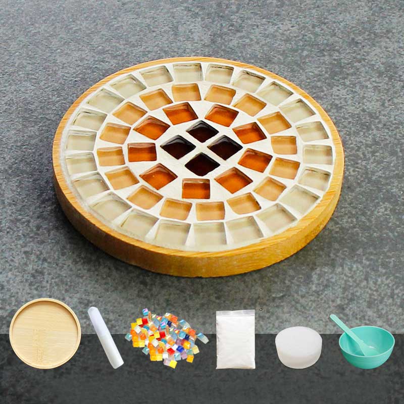 DIY 원형 큐빅 타일 티코스터 만들기 데이지 - 상품 이미지
