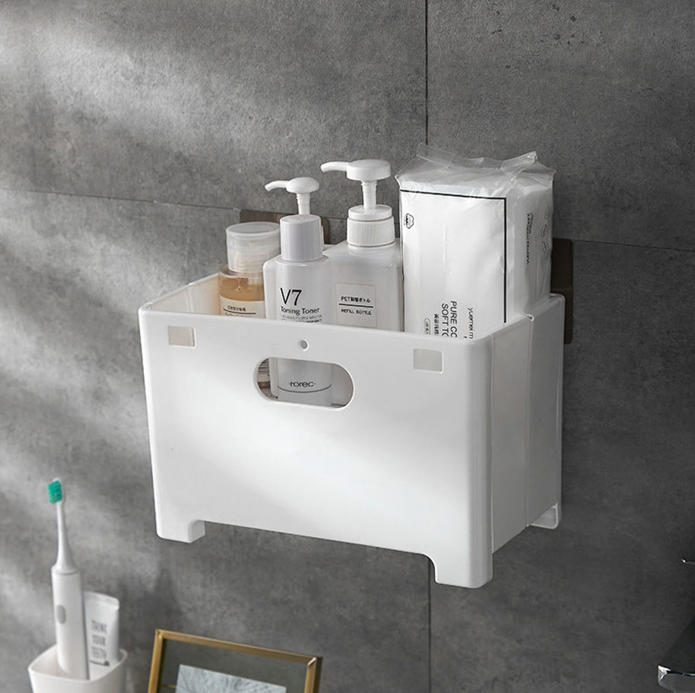 스토리빙 접이식 벽걸이 빨래 바구니 세탁물 보관함 소형