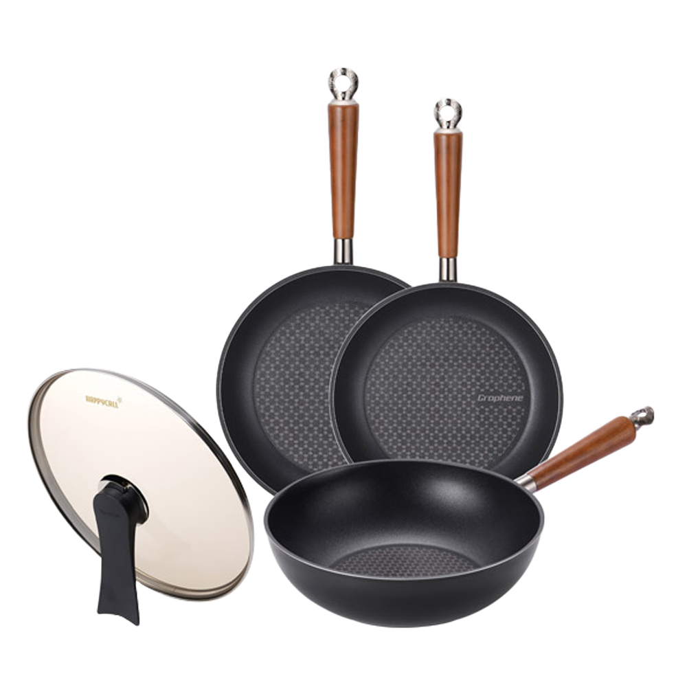 그래핀 IH 프라이팬 4종 세트 (F24/F28/W28/뚜껑28)
