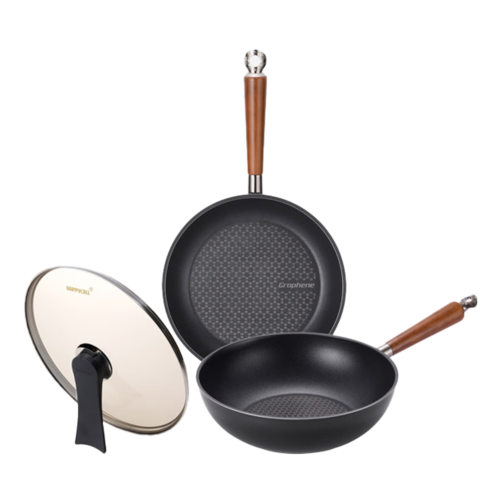 그래핀 IH 프라이팬 3종 B세트 (F28,/W28/뚜껑28)