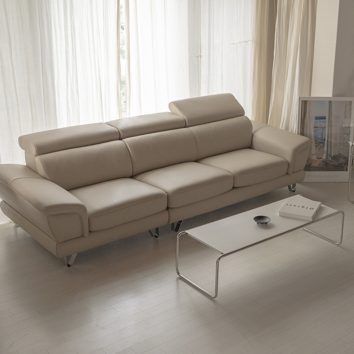 루피나 풀레더 이태리 천연 통가죽 4인용 전체 천연가죽소파