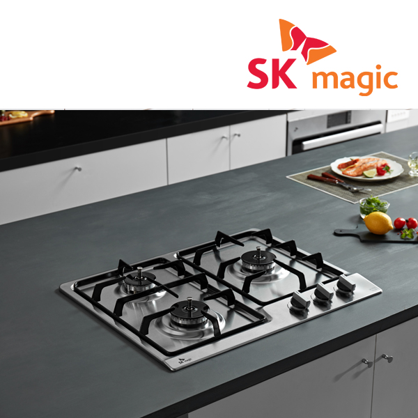 3구 빌트인 가스 쿡탑 레인지 GRAB320K 전기코드식 560x440 LNG