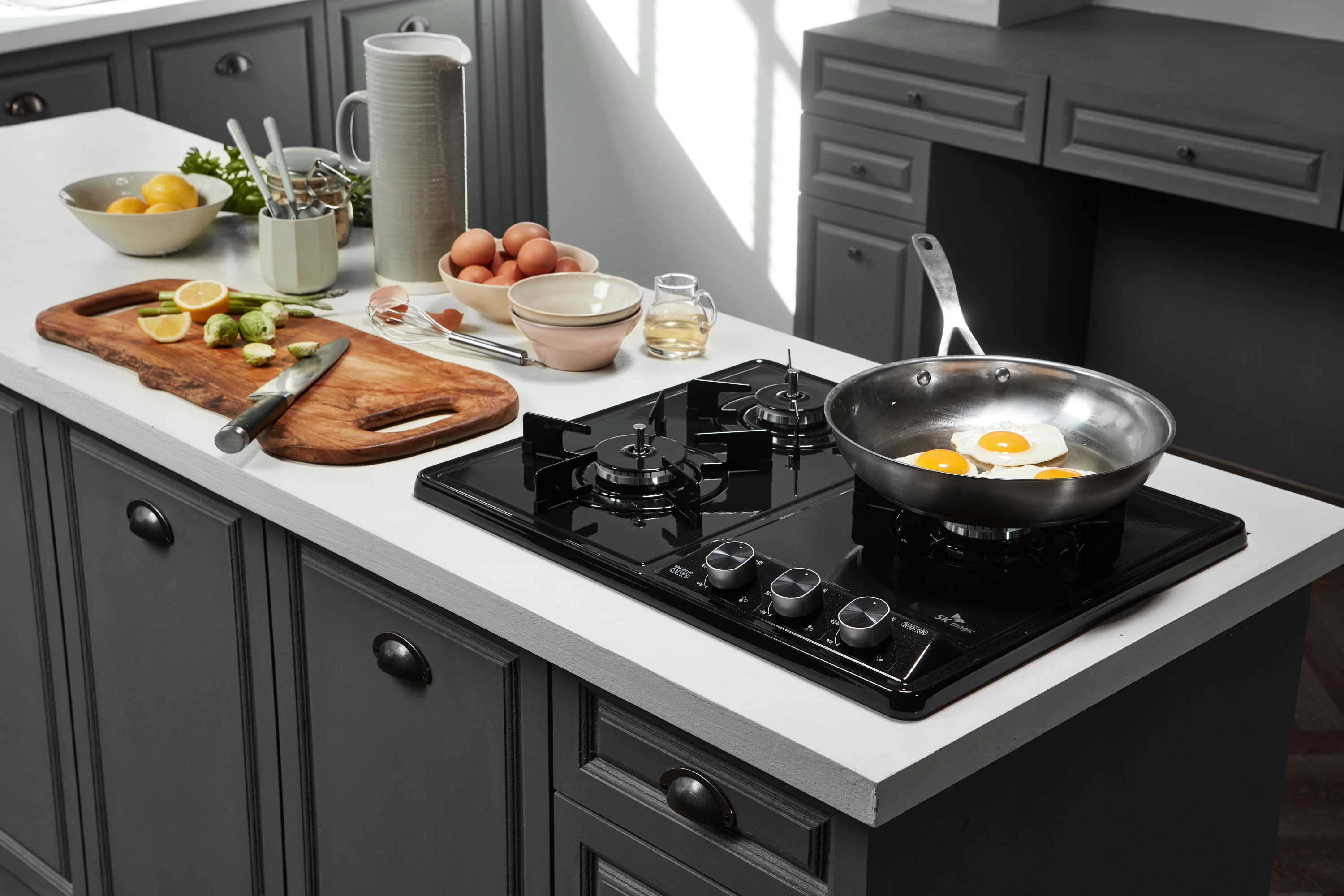 나비엔매직 빌트인 가스쿡탑레인지 560x430-440 블랙펄 GRB7003PDBL LPG