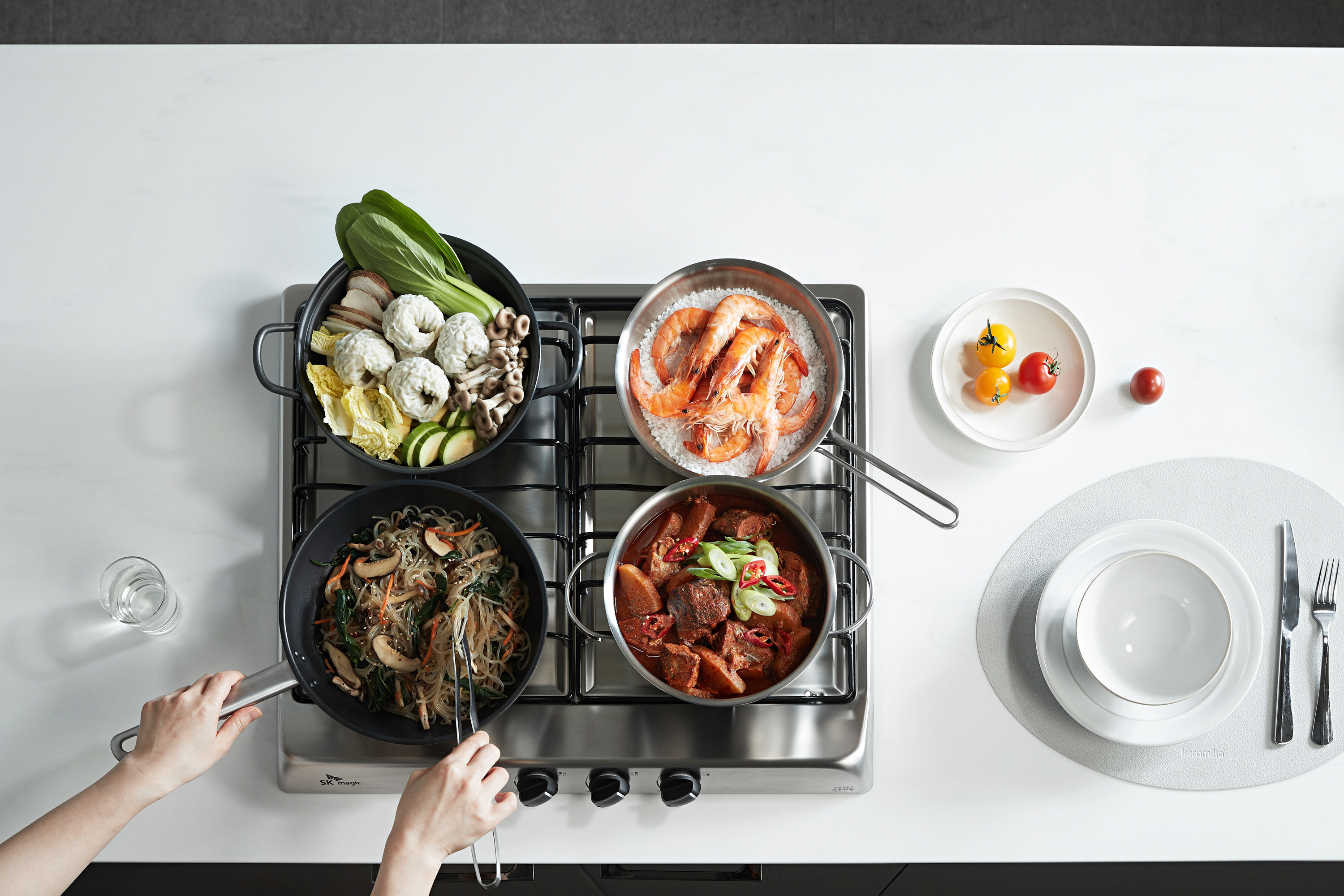 나비엔매직 4구 빌트인 가스쿡탑 레인지 코드식 560x480 GRB9004NASS LNG