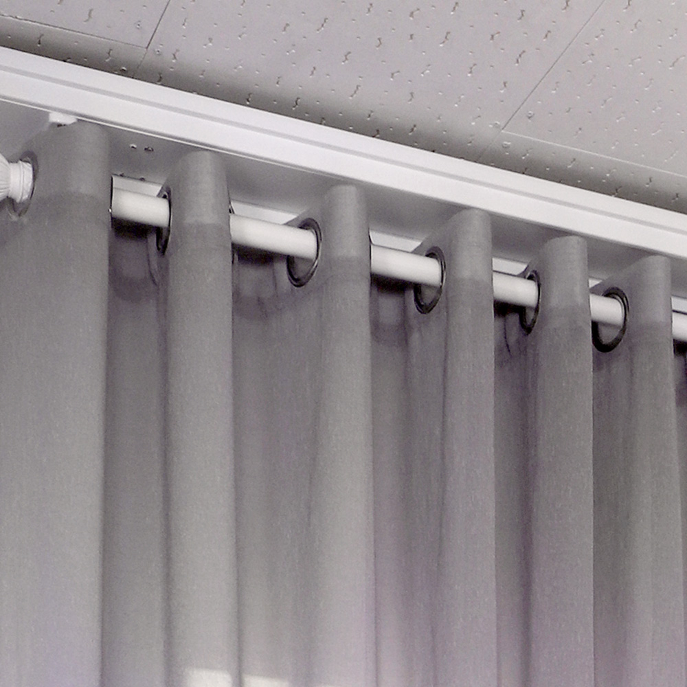 [맞춤] 밀크스무디 그레이 아일렛형(국내산)- 린넨스타일의 차분한 그레이섹상 사계절용커튼