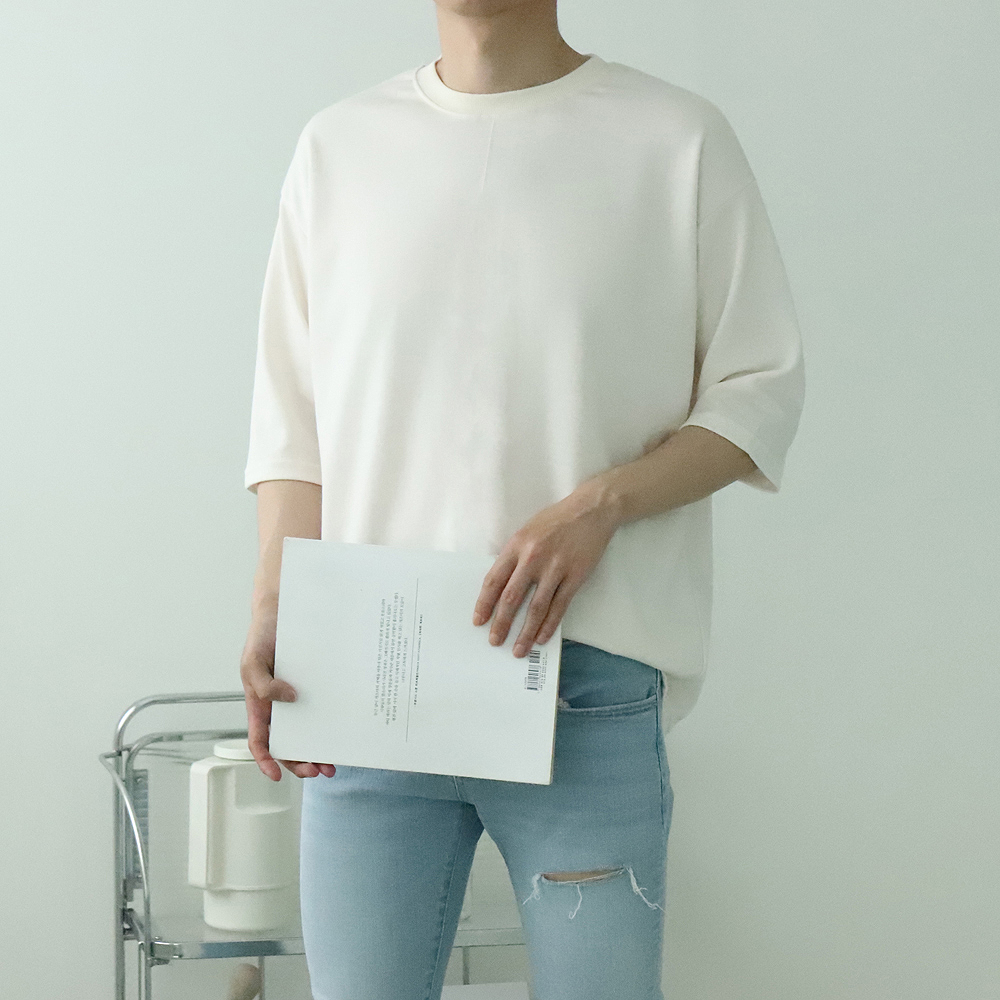 남자7부티셔츠 구김없는 빅사이즈 남자 커플반팔티 이미지 4