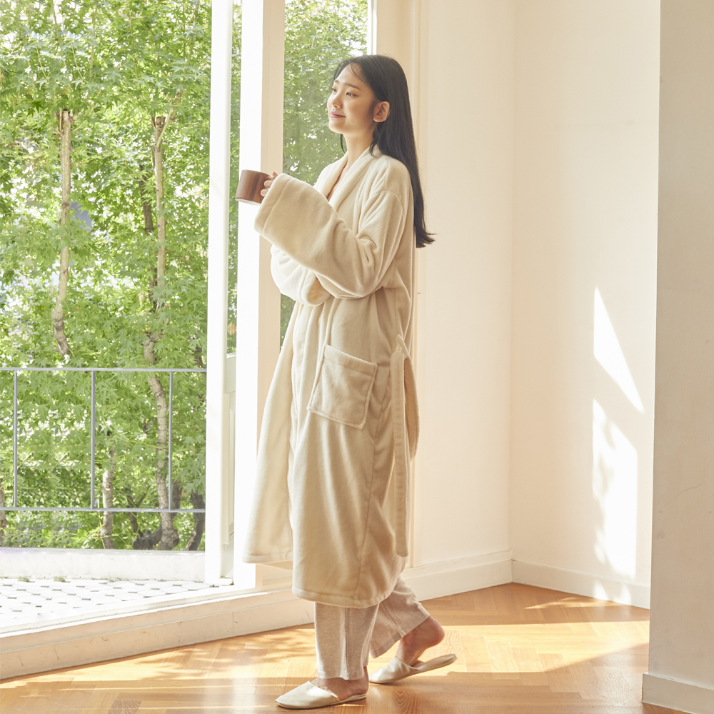 아르셰 오버핏 극세사샤워가운 겨울 호텔샤워 목욕가운 올데이로브 제품 이미지