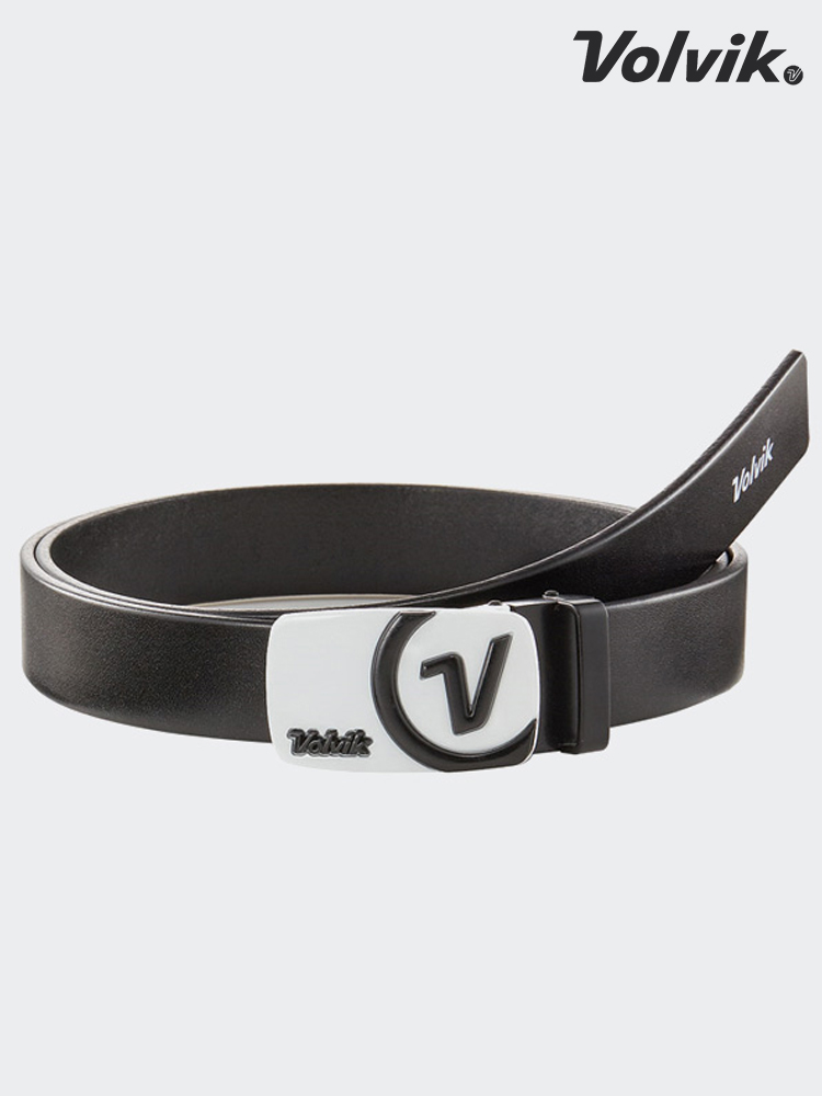 볼빅 여성 빅버클 가죽벨트 블랙 화이트 레드 - 상세 이미지 2
