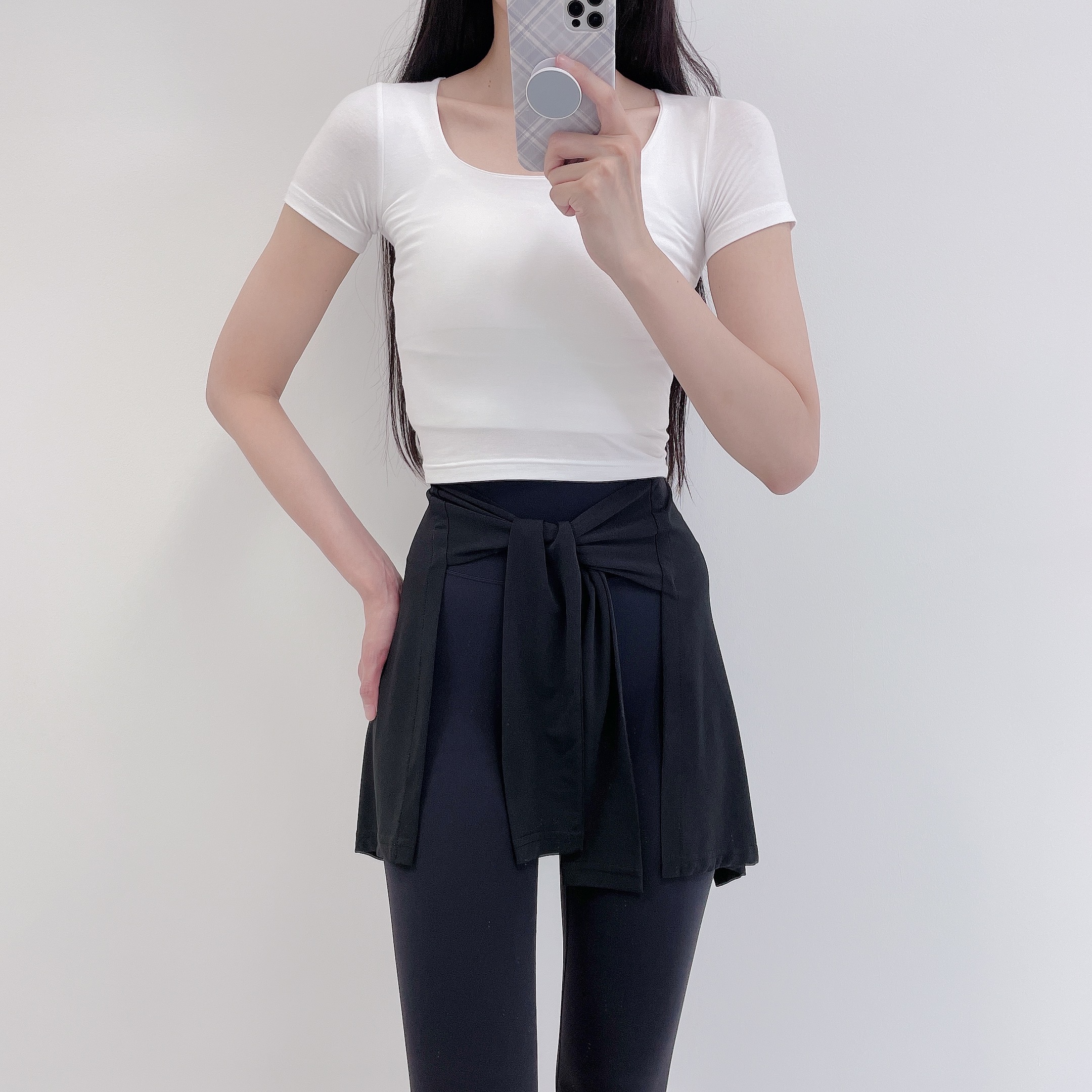 [여름인기템🔥]당일발송 로라벨 감동 레깅스 힙 커버업 Y존 엉덩이가리개 랩스커트 필라테스복 요가복 하의 상세 이미지 111