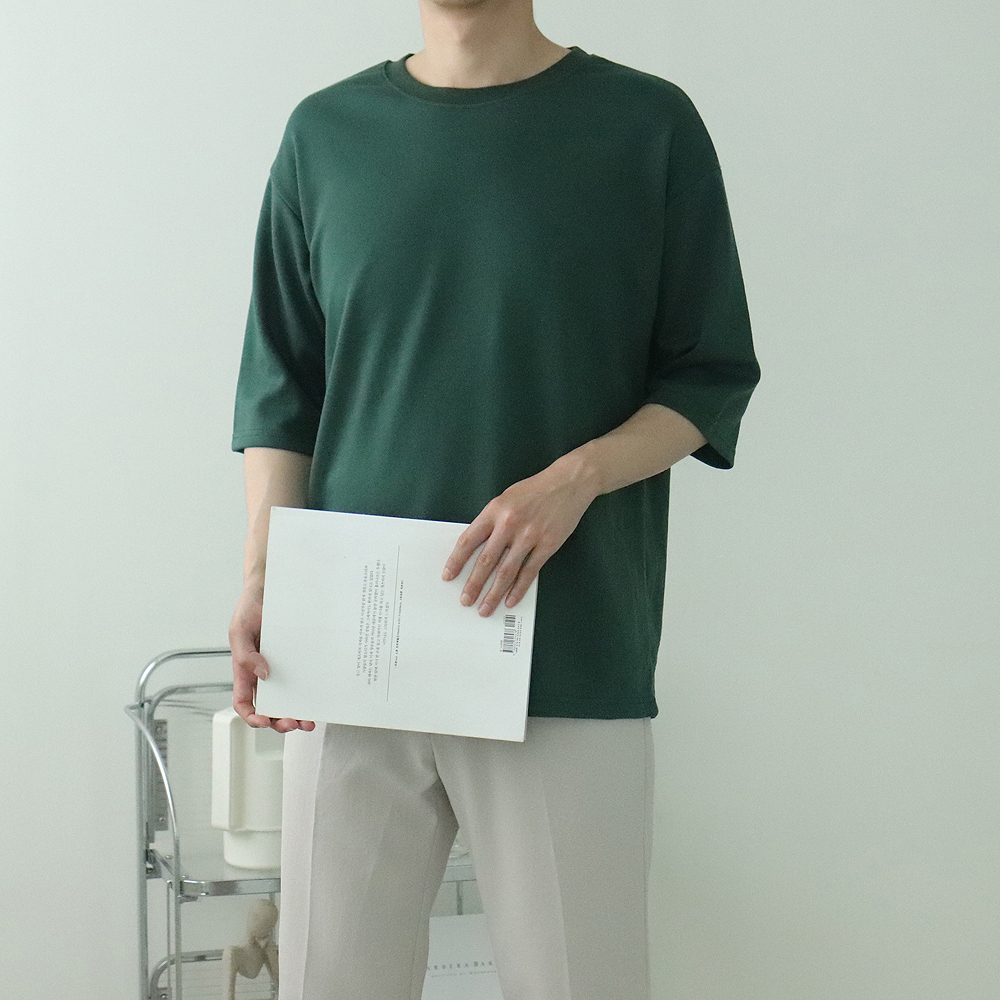 남자7부티셔츠 구김없는 빅사이즈 남자 커플반팔티 - 상세 이미지 5