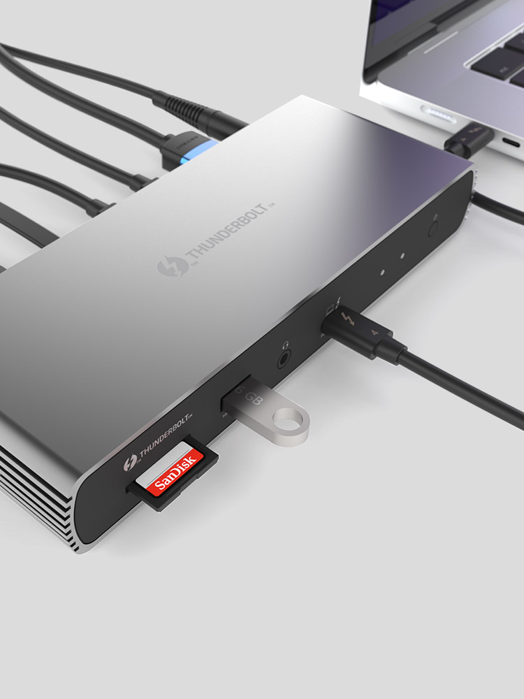 인텔 인증 썬더볼트4 독 USB4 도킹스테이션 T4D210 - 상세 이미지 4