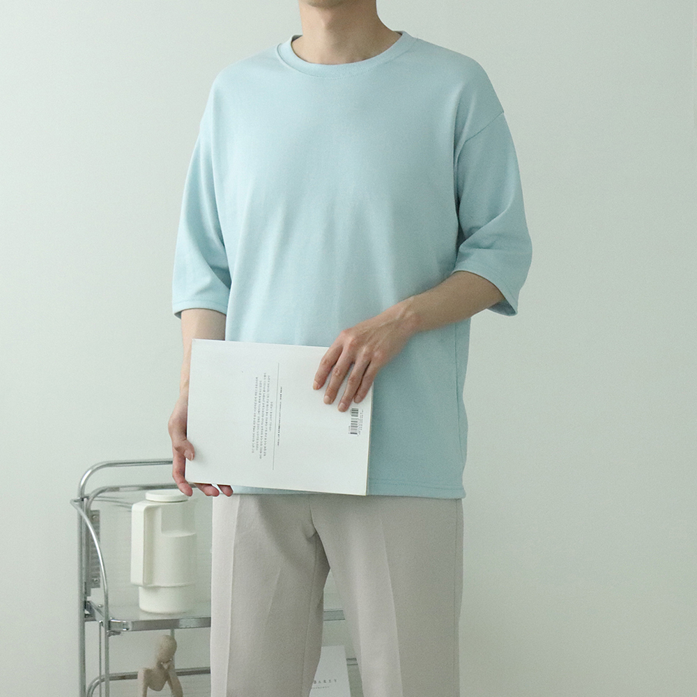 남자7부티셔츠 구김없는 빅사이즈 남자 커플반팔티 이미지 3